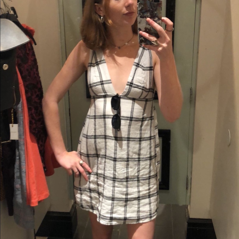 Black and White Urban Outfitters Strappy Mini Dress